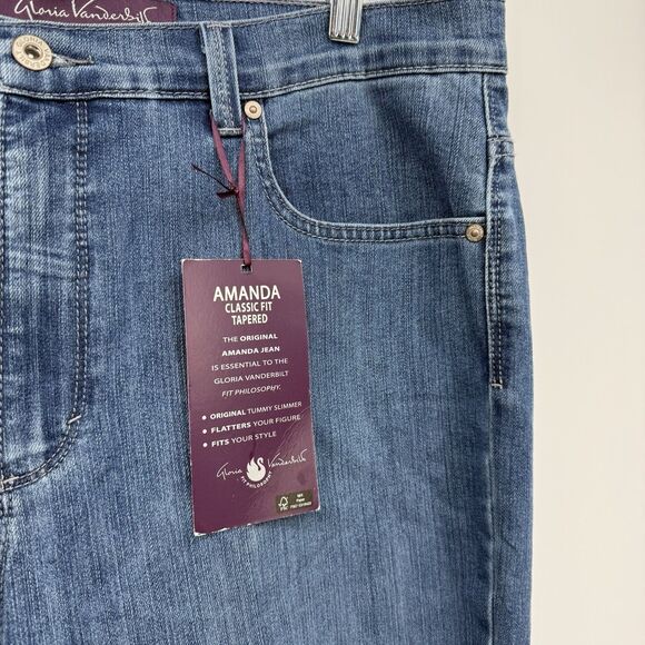 Gloria Vanderbilt Missy Amanda Classic Fit Tapered Jeans Size 16 Cotton - Picture 6 of 9